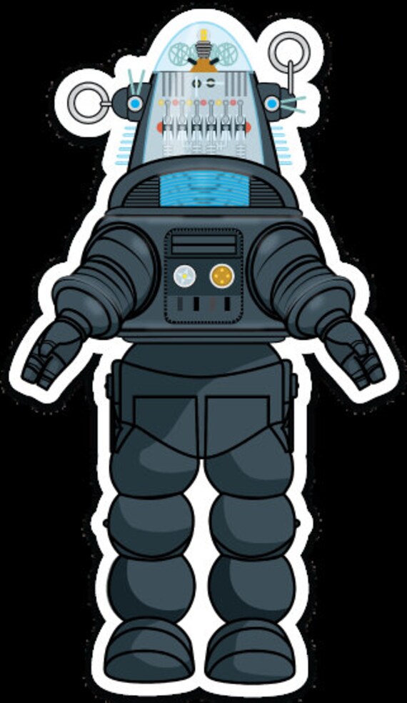Robby the Robot Vinyl Sticker - Etsy Robby the Robot Vinyl Sticker - Etsy