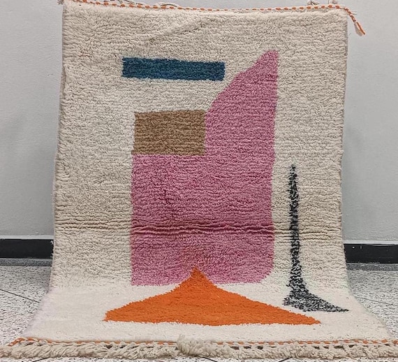 Tapis Berbère Fait Main – Maroc – Laine – Gris – 120x60cm