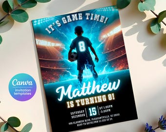 Soccer invitation, Champions League birthday invitation template, FIFA printable editable invite, Sports invite, Football Party