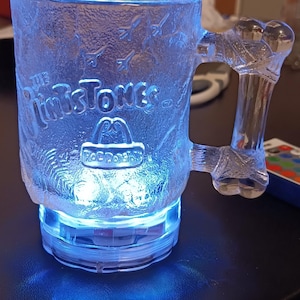 McDonald&#39;s Glass FLINTSTONES &quot;Pre Dawn Mug&quot; 1993