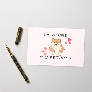 Cartão postal do dia dos namorados de Shiba Inu
