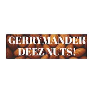 Political Humor Car Magnet - Gerrymander Politics Gift, Anti-Trump Magnetic Decal, Liberal Democrat Bumper Sticker, Political Gift for