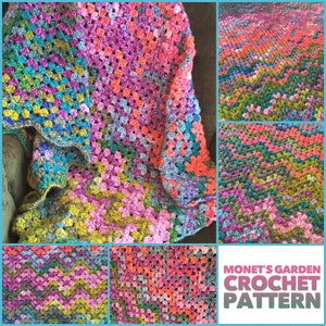 Monet&#39;s Garden Crochet Pattern Blanket