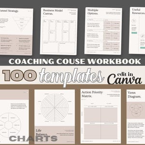 Online Course Canva Template | Coaching Workbook for E-course| Lead Magnet