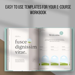 Online Course Template |Canva Ebook | Coaching Workbook for E-course| Lead Magnet 100 pages of templates