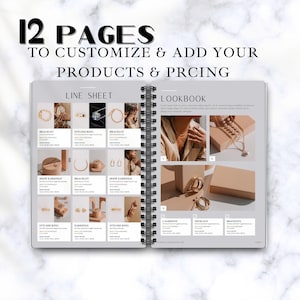Line Sheet | Product Catalog lookbook, Editable Canva Catalog Template Retail Boutique Wholesale Price List