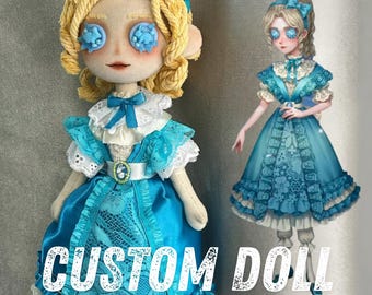 Customized Button Eyes Rag Doll, Customized Plush Dolls, Customized Dolls With Pictures, Handmade Cute Fabric Jointed Doll, Anime Plush Doll