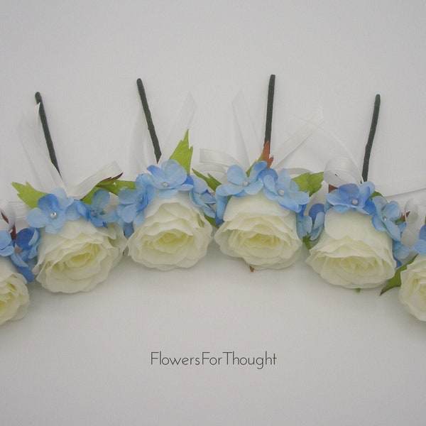 Masonic Flower Forget Me Not Enamel Lapel Pin Badge In Gift Box - Foto 8