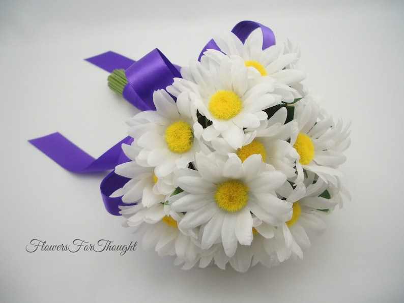 Bride or Bridesmaid Flowers White Shasta Daisy Wedding Bouquet Marguerites Posy