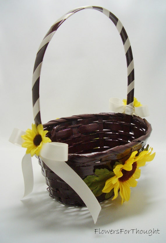 sunflower flower girl basket