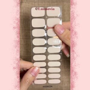 Peach Glow (Semi-Cured UV Gel Nail Wraps 20 pcs) | Nail Stickers | Nail Strips | Press On Nails Gift for Women