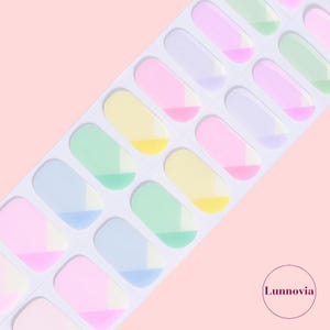Soft Mosaic (Semi-Cured UV Gel Nail Wraps 20 pcs) | Nail Stickers | Nail Strips | Press On Nails Gift for Women