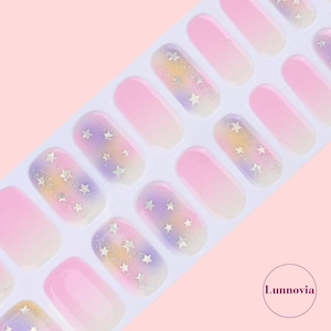 Star Charm (Semi-Cured UV Gel Nail Wraps 20 pcs) | Nail Stickers | Nail Strips | Press On Nails Gift for Women