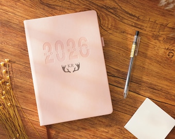 Personalized 2026 Planner Notebook, 365-Day Productivity Journal, Custom Daily Organizer, Work Efficiency Diary, Christmas Gift