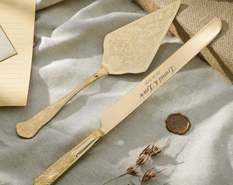Juego de servir tarta de boda personalizado, juego de cortar tarta de boda personalizado, cuchillo para tarta de boda, cubiertos de postre para ceremonia nupcial, Navidad