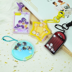Love and Deep Space Rocking Keychain | Xavier Zayne Rafaye Sylus Caleb, Anime Charm | Otome Game Merch | Cute Acrylic Keyring | Fan Art Gift