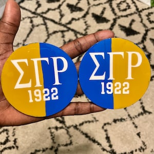 Sigma Gamma Rho Hand painted Statement Earrings