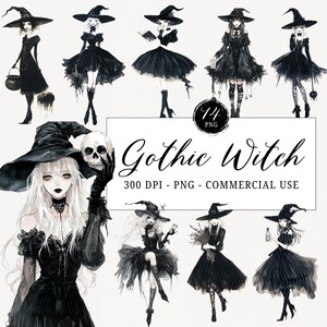 Gothic Witch Clipart, Gothic Witchcraft Clip Art, Witch Clip Art Png, Magic Clip Art, Mystical Clipart Png, Witchcraft Png