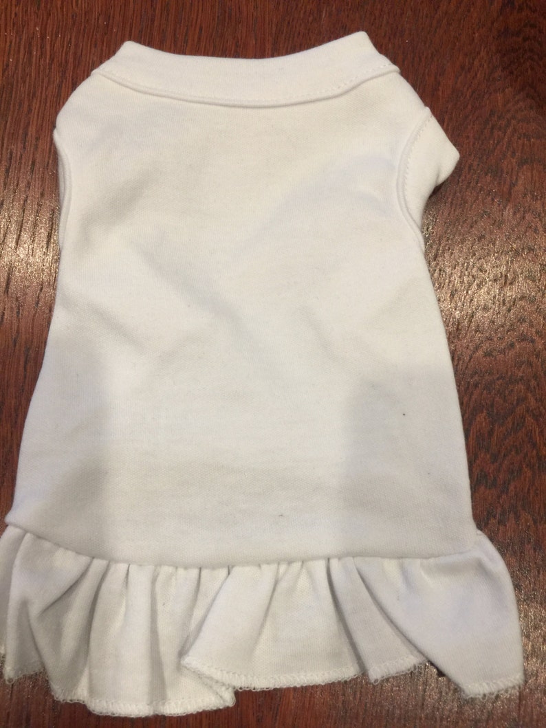 XS cotton t-shirt dress Dog or Cat White Make Your Own Pet Clothing