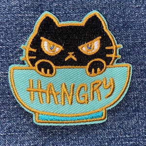 HANGRY CAT Embroidery Patch Iron On