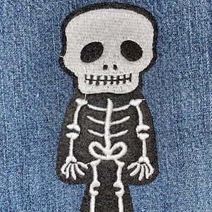 SKELETON Embroidery Patch Use Customize Your Denim Or Craft DIY