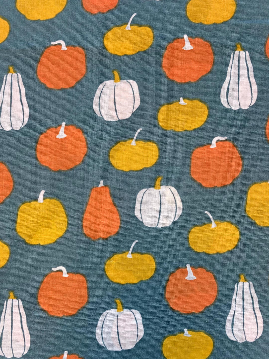 1 Full Yard PRIMITIVE PUMPKINS 100% Cotton Fabric Fall Autumn ...