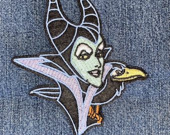 MALEFICENT Embroidery Iron On Patch Disney Sleeping Beauty VILLAIN