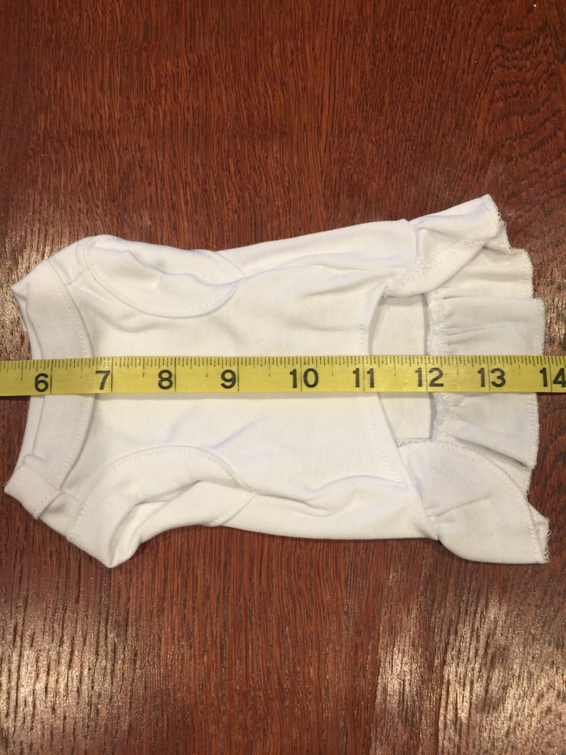 XS cotton t-shirt dress Dog or Cat White Make Your Own Pet Clothing
