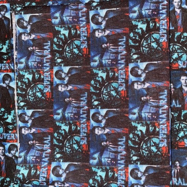 Fat Eighth SUPERNATURAL Cotton Poly Blend Fabric 9"X21" Customize Your Sewing Project DIY TV Series