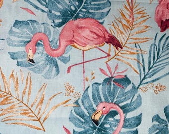 Fat Quarter 100% Cotton FLAMINGOS Fabric 18"X22" Tropical