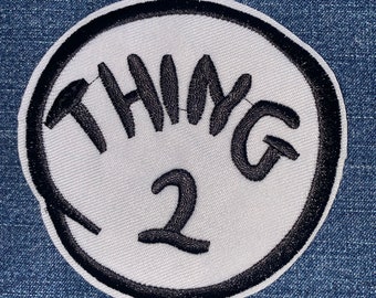 Dr. Seuss THING 2 Embroidery Patch Iron On