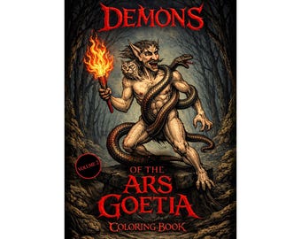 Demons of the Ars Goetia Vol 2 Coloring Book for Adults Printable PDF Instant Download