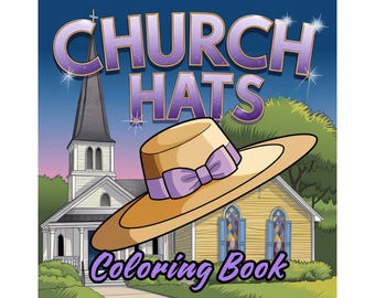 Church Hats Coloring Book PDF, Vintage Sunday Hat Fashion Printable Pages
