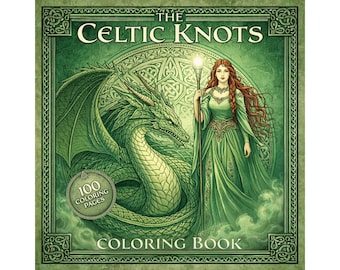 Celtic Knots Coloring Book PDF, 100 Pages, Instant Download Printable Art
