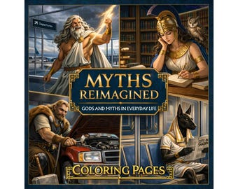 Myths Reimagined Coloring Book: Gods and Myths in Modern Life (PDF Download)
