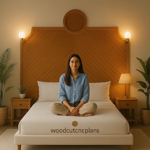 MDF Bed Headboard CNC Cutting File: Customizable Name/Logo (Digital Download)