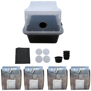 Monotub and 4 pack of 2 Pound All in One Mushroom Grow Bags