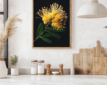 Mimosa Flower Art Print | Elegant Botanical Wall Decor (Digital Download)
