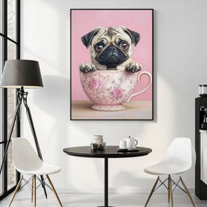 Dog prints pictures | Funny Pug art print | 10 PRINT SIZES INCLUDED | pug dog print | pug artwork | custom pug art | funny pug print