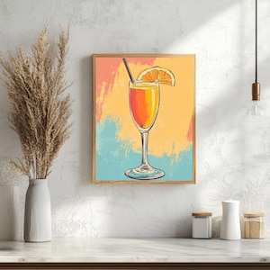 Mimosa Art | mimosa prints | 10 PRINT SIZES INCLUDED | mimosa art poster | mimosa Digital prints | mimosa cocktail print | Mimosa Wall Print