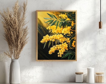 Mimosa Floral Art Print | Elegant Home Decor (Digital Download)