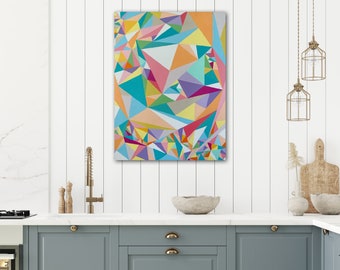 Kaleidoscope Painting, Gallery Wrapped Acrylic Painting, Original Painting Wall Art, Colorful Contemporary Art, Painting on Canvas, 16x20