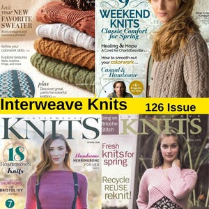 126 interweave Knits Magazine - 126 Issues (PDF/Image Format) Digital Download - Knitting Patterns & Tutorials