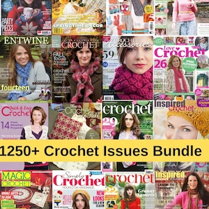 Huge Digital Crochet Magazine Collection PDF - Over 1250 Patterns- Instant Download-
