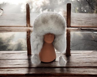 Handmade Leather Fox Fur Ushanka – Russian Winter Hat