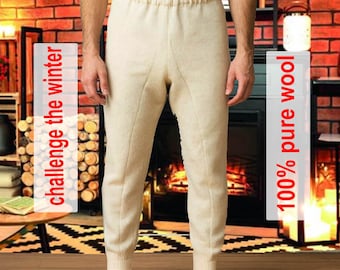Natural Wool Knit Underwear: Warm Winter Bottoms, 100% Pure Wool
