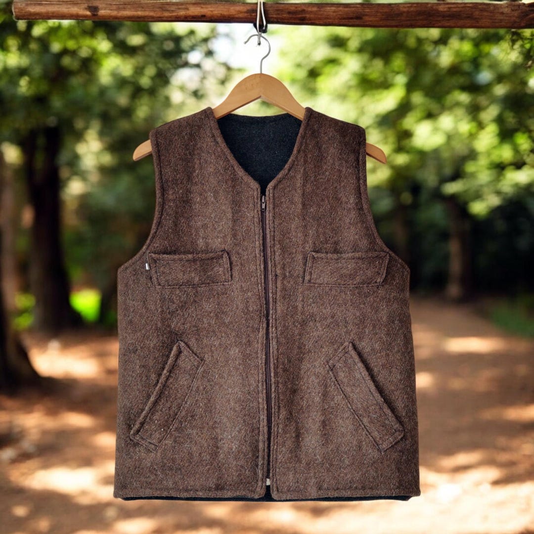 Handmade Wool Felt Vest, Perfect for Chilly Days, Unisex