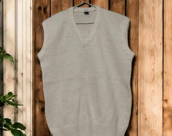 Natural Wool Knit Vest: Warm Winter Layer