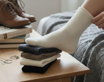 Handmade Wool Winter Socks: Warm Knit Unisex Socks