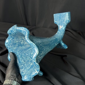 Handmade Ceramic Gramophone-Style Passive Speaker & Phone Stand – Vintage-Inspired Acoustic Amplifier for Music Lovers – Unique Design